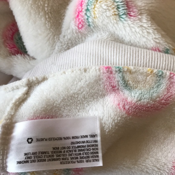 Cat and Jack rainbow fleece fur sweatshirt - Picture 5 of 5